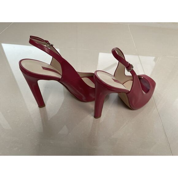 Zara Woman Open Toe Pump Size 10 Color Fuscia - Picture 4 of 9